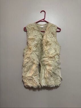 Target Cream Faux Fur Vest